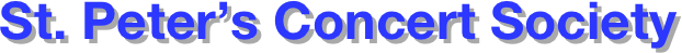 St. Peter’s Concert Society